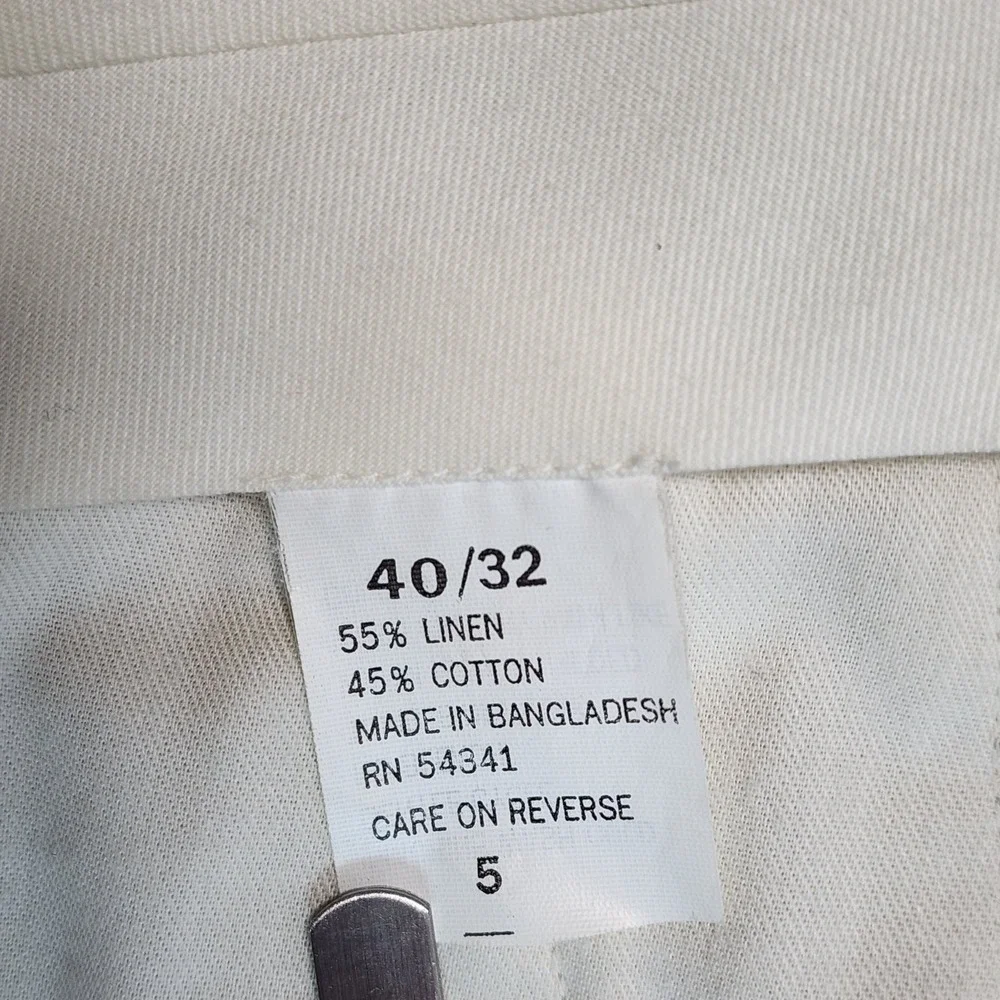 Braggi Linen Cotton Pleated Trousers Minimalist Workwear‎ Size 40